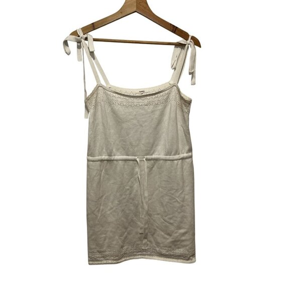 Tularosa White Ruffle Bohemian  Mini Dress Large - Picture 2 of 9